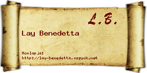 Lay Benedetta névjegykártya